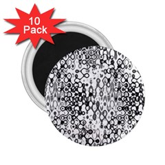 White And Black Modern Abstract Design 2 25  Magnets (10 Pack) 