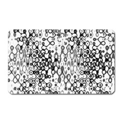 White And Black Modern Abstract Design Magnet (rectangular)