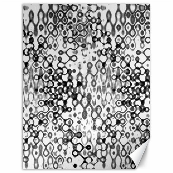 White And Black Modern Abstract Design Canvas 12  x 16 