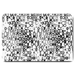 White And Black Modern Abstract Design Large Doormat 