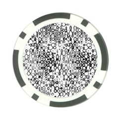 White And Black Modern Abstract Design Poker Chip Card Guard by dflcprintsclothing