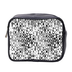 White And Black Modern Abstract Design Mini Toiletries Bag (two Sides) by dflcprintsclothing