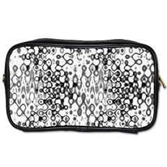 White And Black Modern Abstract Design Toiletries Bag (one Side) by dflcprintsclothing