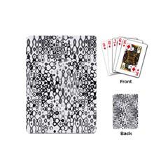 White And Black Modern Abstract Design Playing Cards Single Design (mini) by dflcprintsclothing