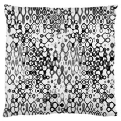 White And Black Modern Abstract Design Large Cushion Case (one Side)