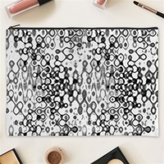 White And Black Modern Abstract Design Cosmetic Bag (xxxl)