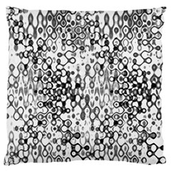 White And Black Modern Abstract Design Large Flano Cushion Case (one Side)