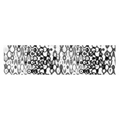 White And Black Modern Abstract Design Satin Scarf (oblong)