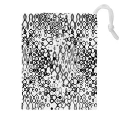 White And Black Modern Abstract Design Drawstring Pouch (5xl)