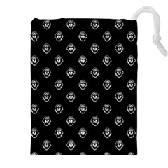 Funny Ghost Sketchy Drawing Pattern Drawstring Pouch (5xl) by dflcprintsclothing