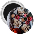 Cookies & tea tray  3  Magnets Front