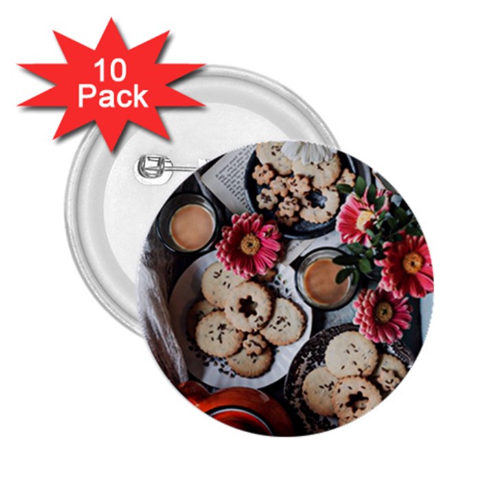 Cookies & tea tray  2.25  Buttons (10 pack) 