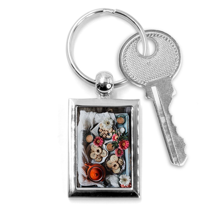 Cookies & tea tray  Key Chain (Rectangle)