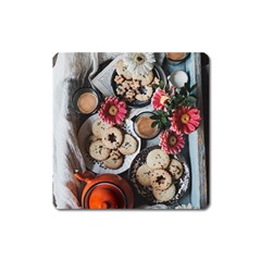 Cookies & Tea Tray  Square Magnet by Incredible