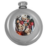 Cookies & tea tray  Round Hip Flask (5 oz) Front