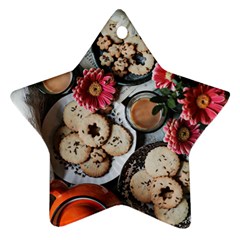 Cookies & Tea Tray  Star Ornament (two Sides) by Incredible