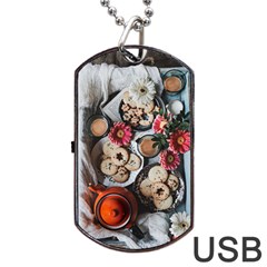 Cookies & Tea Tray  Dog Tag Usb Flash (one Side) by Incredible