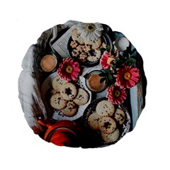 Cookies & Tea Tray  Standard 15  Premium Flano Round Cushions