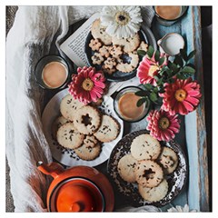 Cookies & Tea Tray  Long Sheer Chiffon Scarf  by Incredible