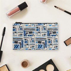 Ethnic Geometric Abstract Textured Art Cosmetic Bag (small)