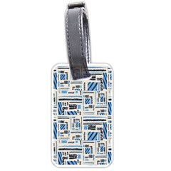 Ethnic Geometric Abstract Textured Art Luggage Tag (one Side) by dflcprintsclothing