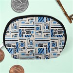 Ethnic Geometric Abstract Textured Art Accessory Pouch (Medium) Back