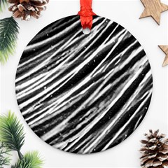 Galaxy Motion Black And White Print Ornament (round) by dflcprintsclothing