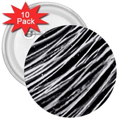 Galaxy Motion Black And White Print 3  Buttons (10 Pack)  by dflcprintsclothing