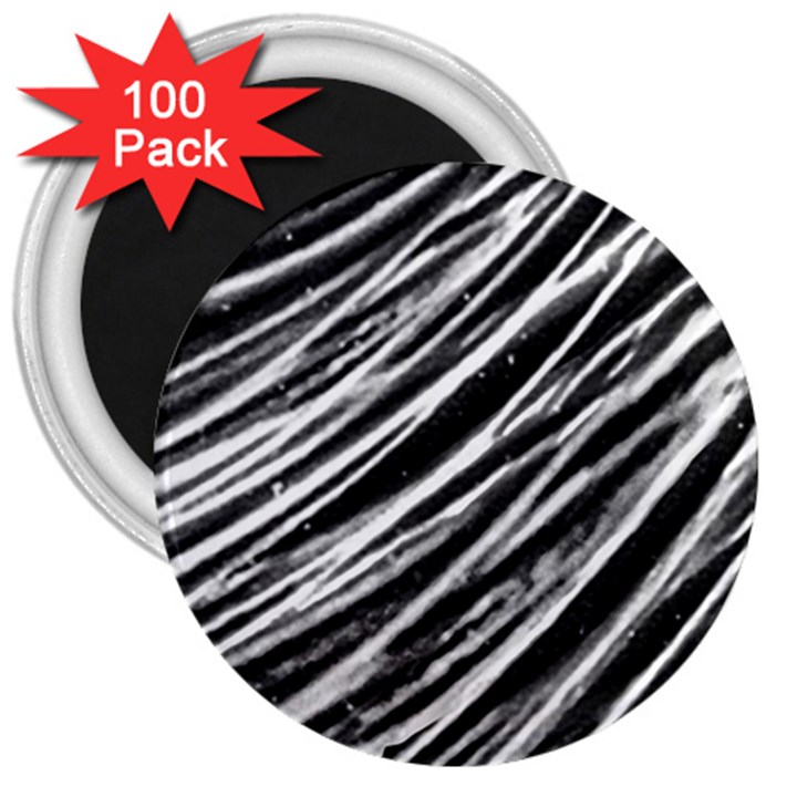 Galaxy Motion Black And White Print 3  Magnets (100 pack)