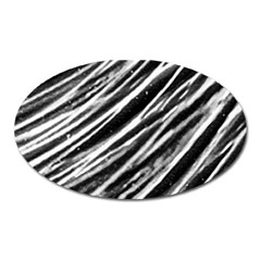 Galaxy Motion Black And White Print Oval Magnet by dflcprintsclothing