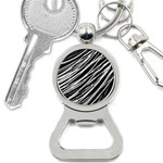 Galaxy Motion Black And White Print Bottle Opener Key Chain Front