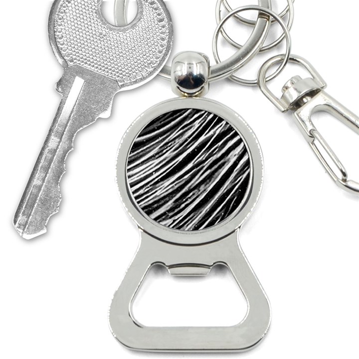 Galaxy Motion Black And White Print Bottle Opener Key Chain