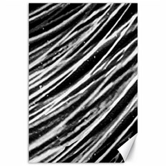 Galaxy Motion Black And White Print Canvas 12  X 18  by dflcprintsclothing