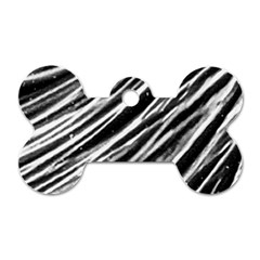 Galaxy Motion Black And White Print Dog Tag Bone (one Side) by dflcprintsclothing