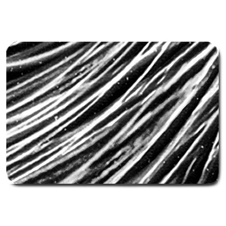 Galaxy Motion Black And White Print Large Doormat 