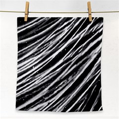 Galaxy Motion Black And White Print Face Towel by dflcprintsclothing