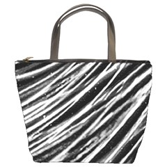 Galaxy Motion Black And White Print Bucket Bag by dflcprintsclothing