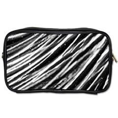 Galaxy Motion Black And White Print Toiletries Bag (one Side) by dflcprintsclothing