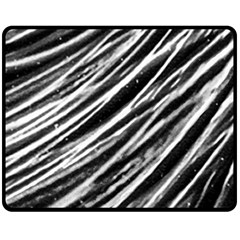 Galaxy Motion Black And White Print Fleece Blanket (medium)  by dflcprintsclothing