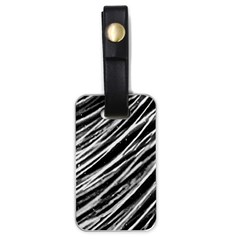 Galaxy Motion Black And White Print Luggage Tag (one Side)