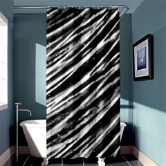 Galaxy Motion Black And White Print Shower Curtain 36  X 72  (stall) 