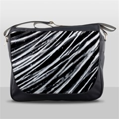 Galaxy Motion Black And White Print Messenger Bag by dflcprintsclothing