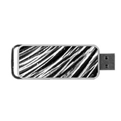 Galaxy Motion Black And White Print Portable Usb Flash (one Side) by dflcprintsclothing