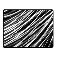 Galaxy Motion Black And White Print Double Sided Fleece Blanket (small)  by dflcprintsclothing