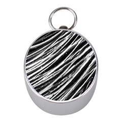 Galaxy Motion Black And White Print Mini Silver Compasses