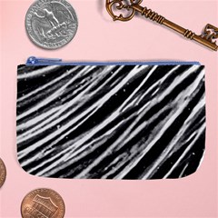 Galaxy Motion Black And White Print Large Coin Purse by dflcprintsclothing