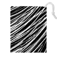 Galaxy Motion Black And White Print Drawstring Pouch (5xl) by dflcprintsclothing