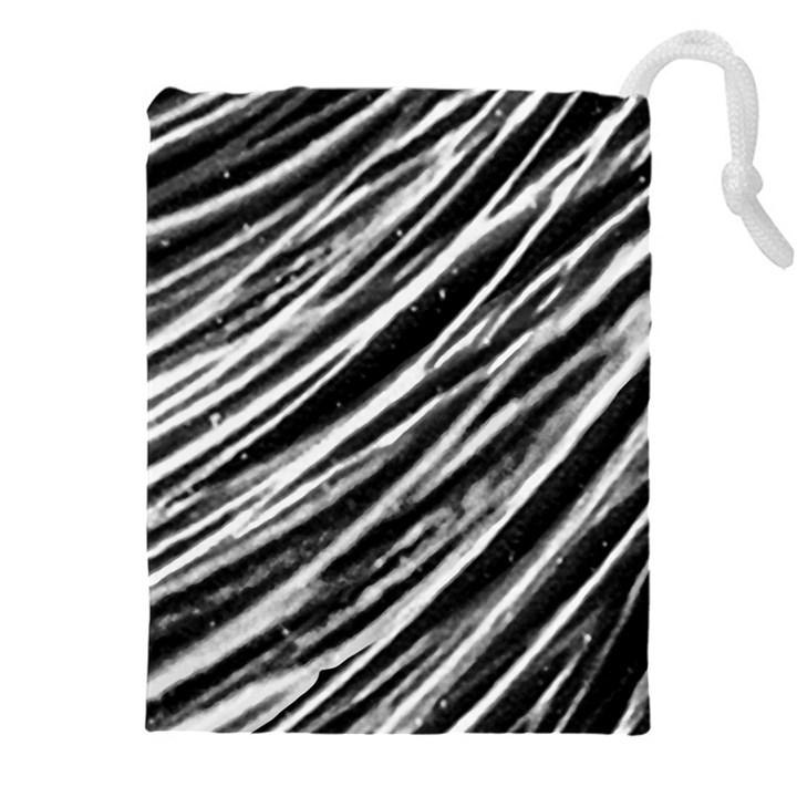 Galaxy Motion Black And White Print Drawstring Pouch (5XL)