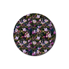 Apple Blossom  Rubber Round Coaster (4 Pack)  by SychEva