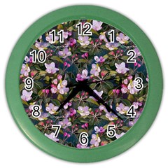 Apple Blossom  Color Wall Clock by SychEva